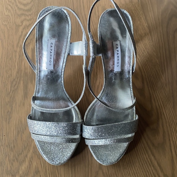 Caparros from Nordstrom Size 8 Silver Heels - Picture 2 of 4
